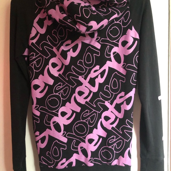 JOSHUA PERETS | Black and Lilac Hoodie | XS - Picture 3 of 5